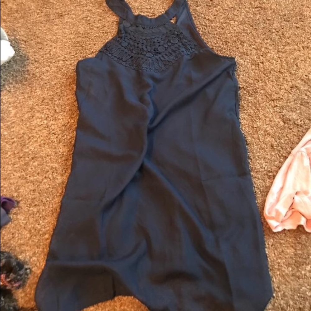Navy halter dress
